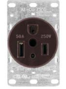 AH1254BK-BOX 3WIRE GRND RECEPT