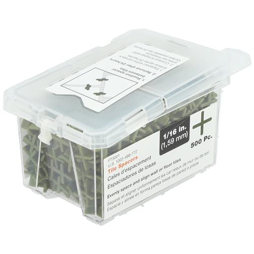 TILE SPACERS 1/16IN 500PC
