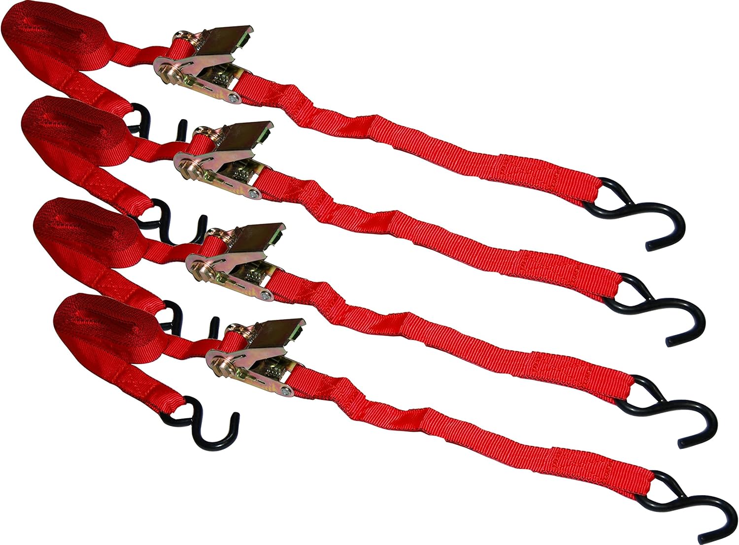 1X10FT RATCHET TIE DOWN 4PK