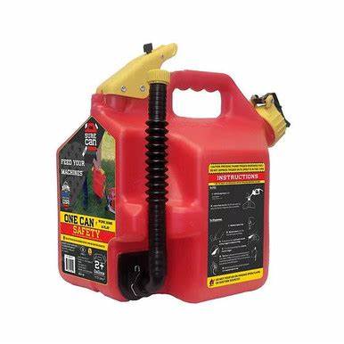 CAN GASOLINE HDPE RED 2.2GA