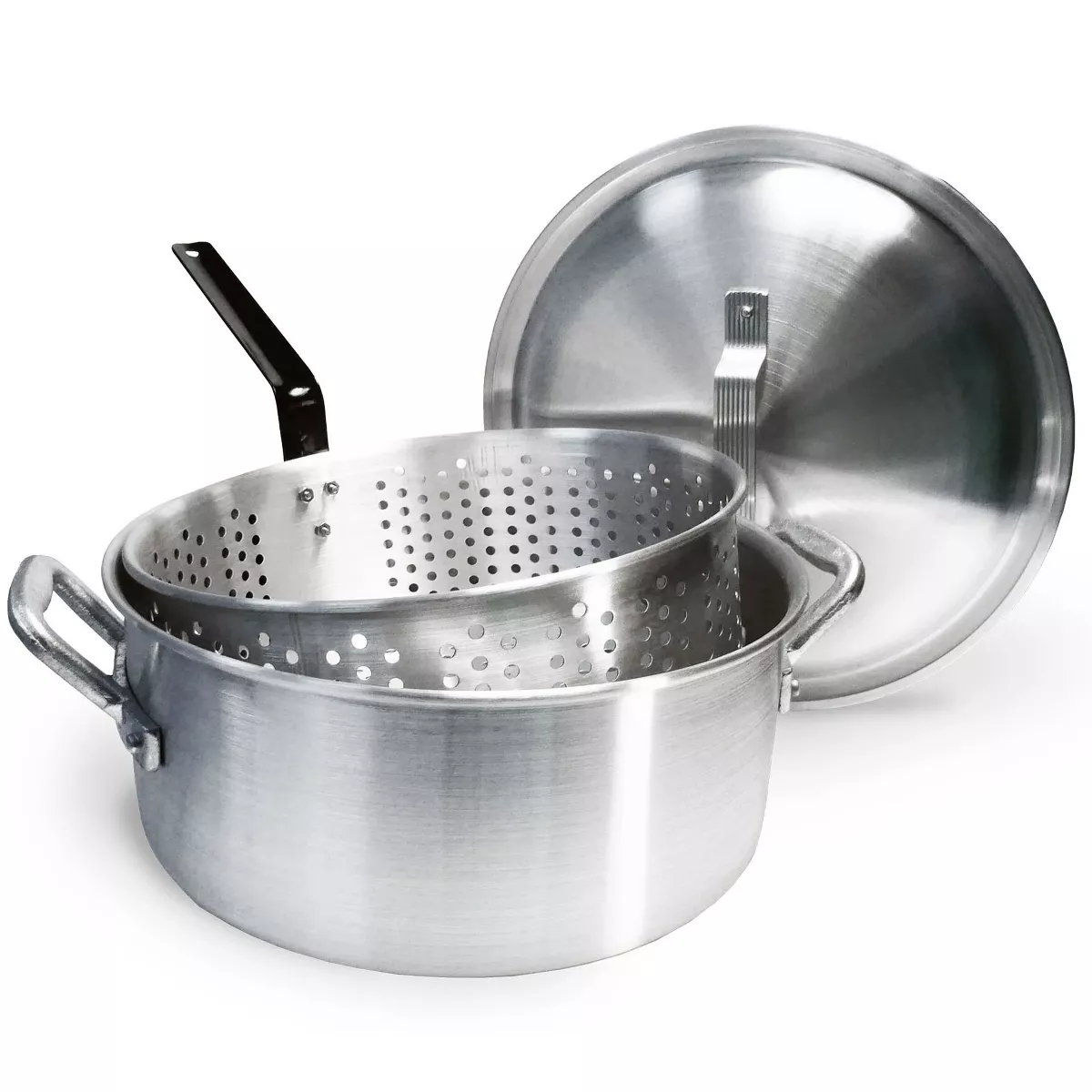 POT FRY AL W/LID & BASKET 14QT