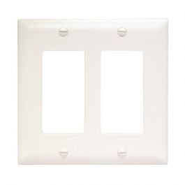 2gang wall plate white