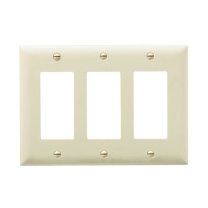 3GANG WALL PLATE WHITE