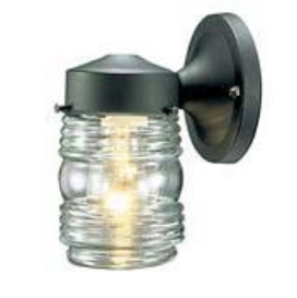 544379 1LT WALL LIGHT BLK