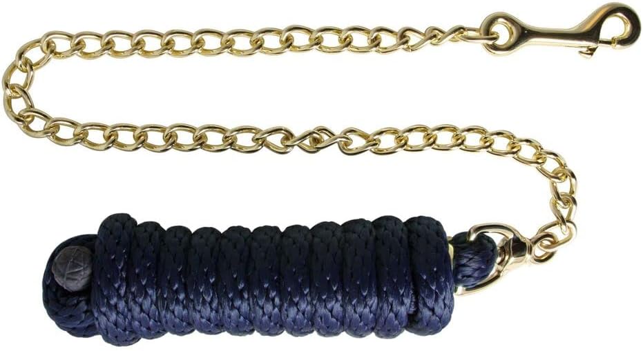 LEAD ROPE W/CHAIN NAVY 30IN