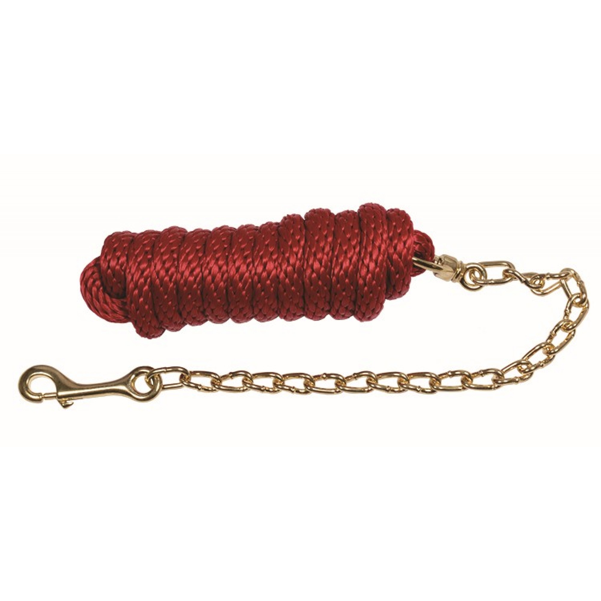 LEAD ROPE W/CHAIN RED 30IN