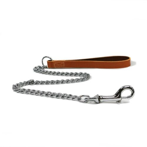 LEAD ROPE W/CHAIN TAN 30IN