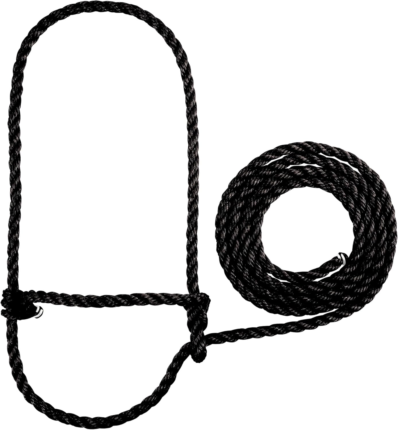 HALTER CALF ROPE W/CHAIN BLACK