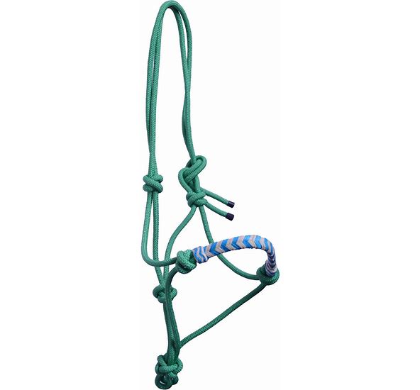 HALTER CALF ROPE W/CHAIN GREEN