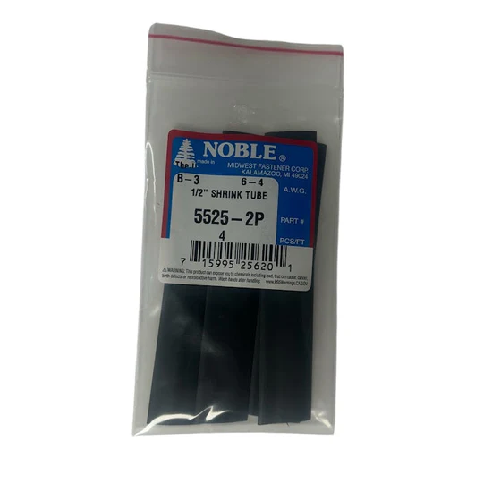 Term Shr Tube 1/2x4" Bk 2:1