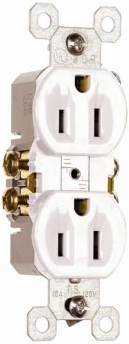 GRNDG RECEPTACLE DPX WHITE 15A