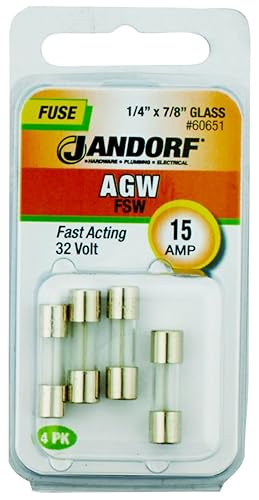 Fuse AGW 15A Fast Acting Glass