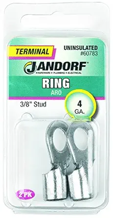 Term Ring 4 Unins 3/8 Stud PK2