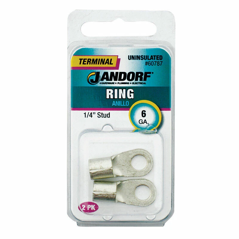 Term Ring 6 Unins 1/4 Stud PK2