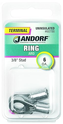 Term Ring 6 Unins 3/8 Stud PK2