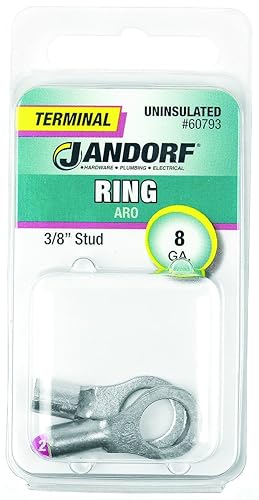 Term Ring 8 Unins 3/8 Stud PK2