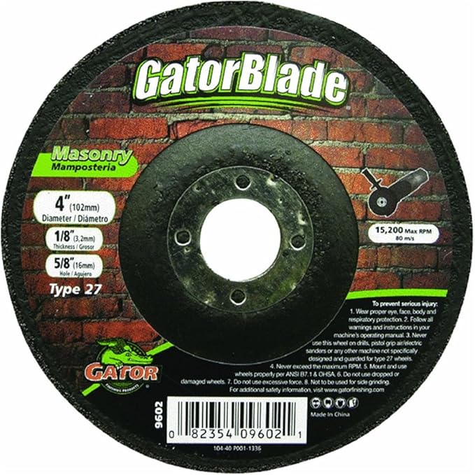9602 4" MASONRY GRIND WHEEL
