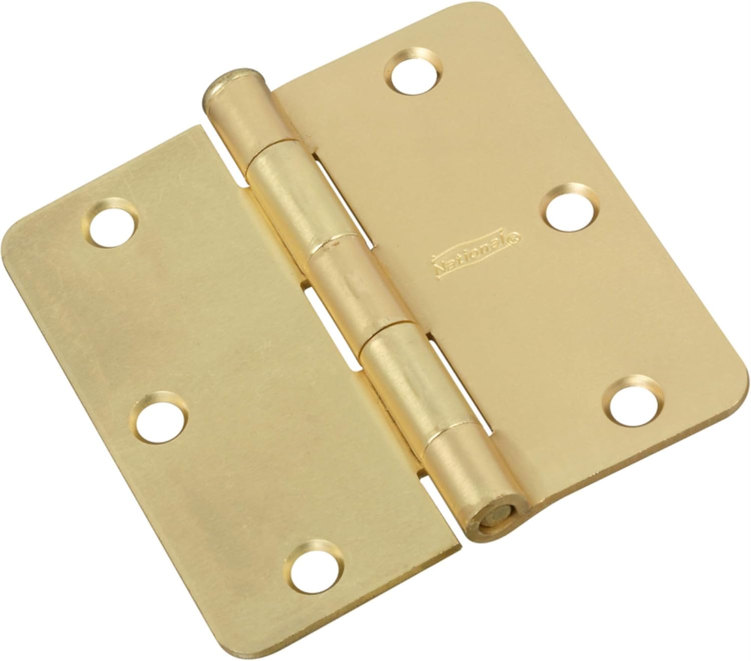 HINGE DOOR STN BRASS 3-1/2IN