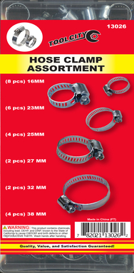 26PC HOSE CLAMP ASST