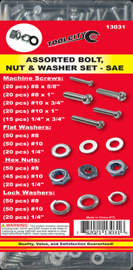 350PC ASST BOLT NUT & WASHER SET