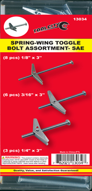 10PC SPRINGWING TOGGLE BOLT SAE