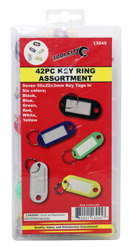 42PC KEY RING ASST