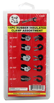 14PC RUBBER INSULATED CLAMP ASST