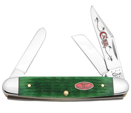 CASE KNIFE GREEN CHRISTMAS