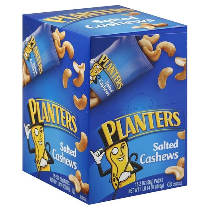 planters cashews 2oz.