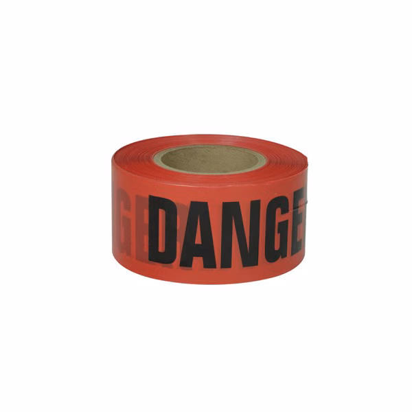 12" X 200' RED\BLCK DANGER TAPE