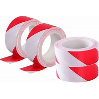 2"X54' RED\WHT HAZARD TAPE