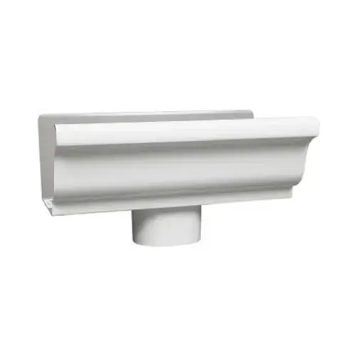 27010 ALUM END W/OUTLET WHT